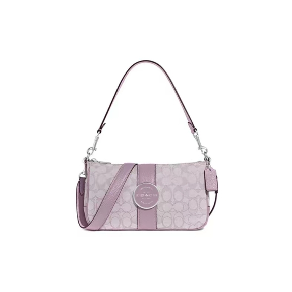 100% Authentic Guarantee ⚛️👜Coach Lonnie Baguette In Signature Jacquard - Picture 9 of 10